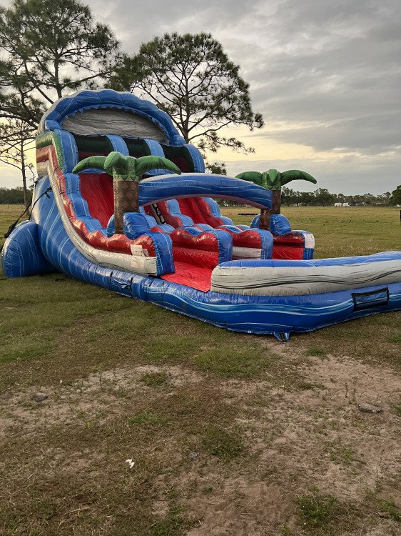 16ft Split Lane Rainbow Island Waterslide