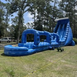 A7A9BE34 7B14 4B28 B8E0 7F5BB84A0072 1700517199 27ft Blue Crusher Dual Lane with Slip N Slide